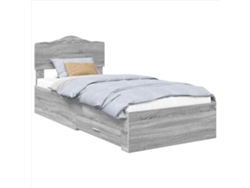 Maison Exclusive - Estructura De Cama Gris Sonoma 90 X 190 Cm Madera De Ingeniería