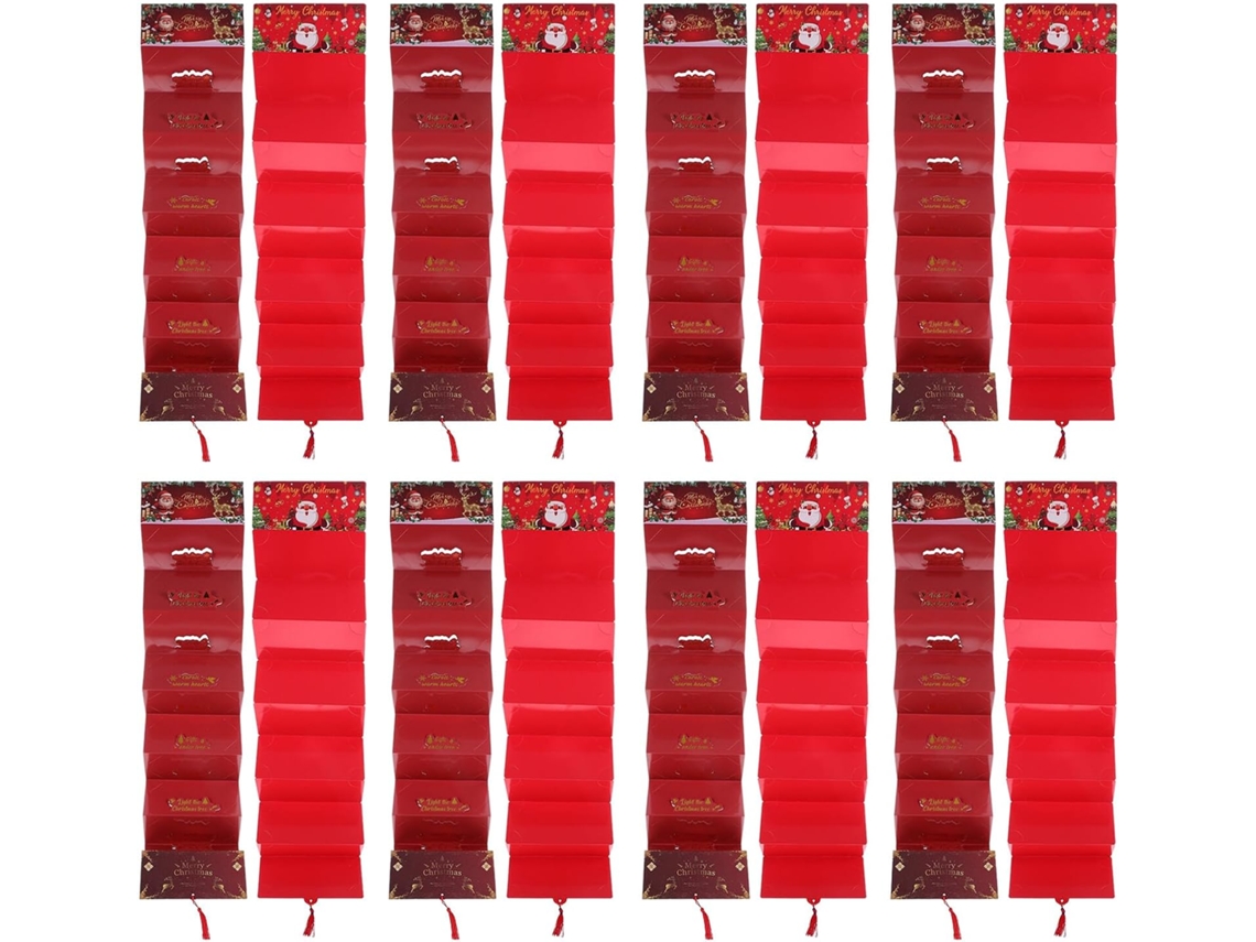 Juego De 12 Sobres Rojos Navideños Para Tarjeteros Con Compartimentos Organizadores.