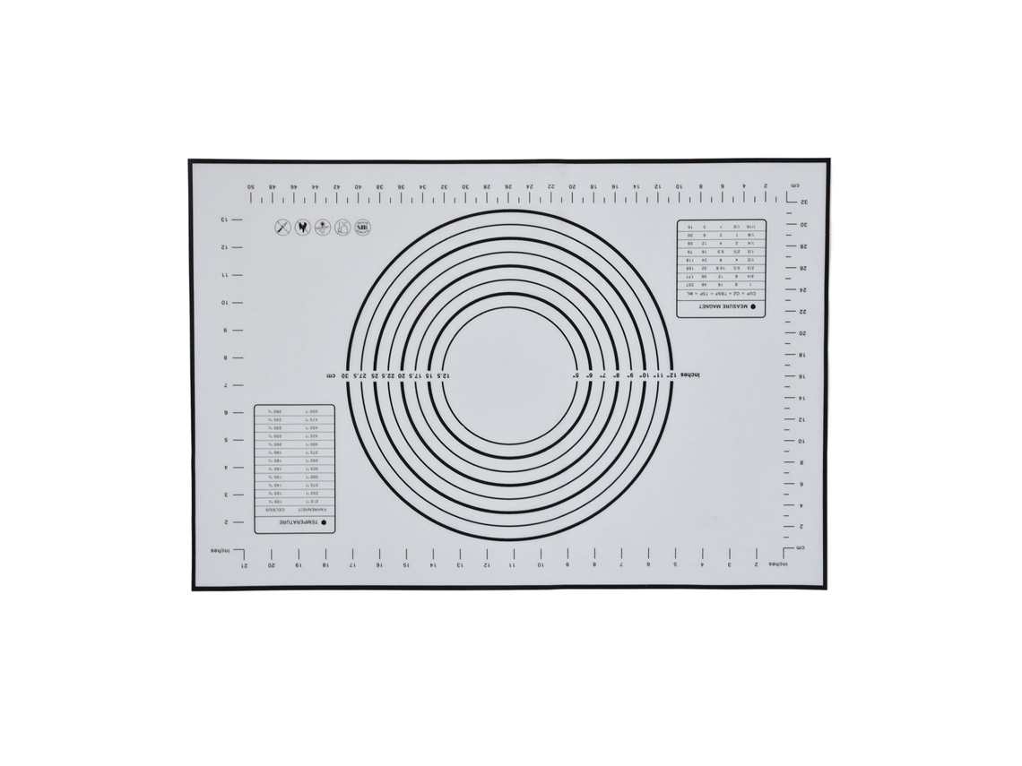 Manta De Silicona Para Amasar 24x16 Pulgadas Anti-deslizante Con Medidas Para Pasteles Y Galletas