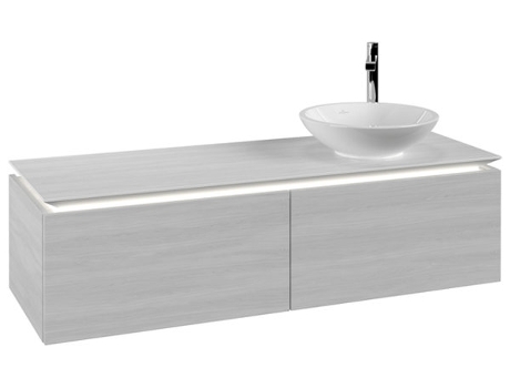 Villeroy &amp Boch Legato Vanity unit B589 1400x380x500mm lavabo a la derecha iluminación LED