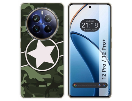 Funda Diseño Camuflaje para Realme 12 Pro 5G / 12 Pro Plus 5G TUMUNDOSMARTPHONE Silicona Multicolor
