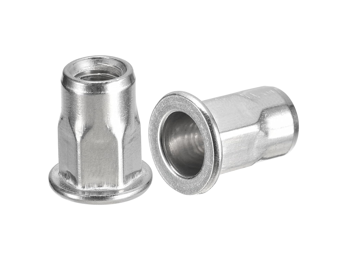 Metal Tuercas Remachables Ciegas M4, 60 Unidades, Cuerpo Semihexagonal, Remachables, 304,