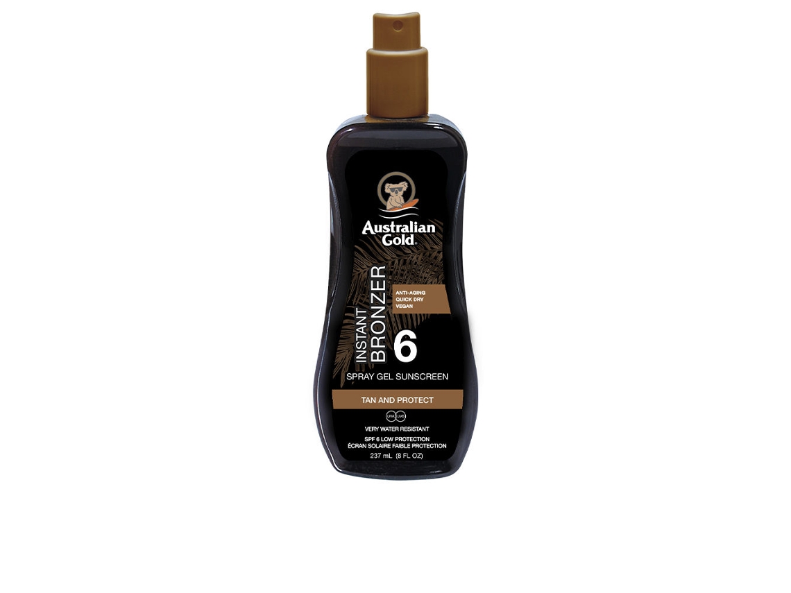 Sunscreen Spf6 Spray Gel With Instant Bronzer Australian Gold 237 ml
