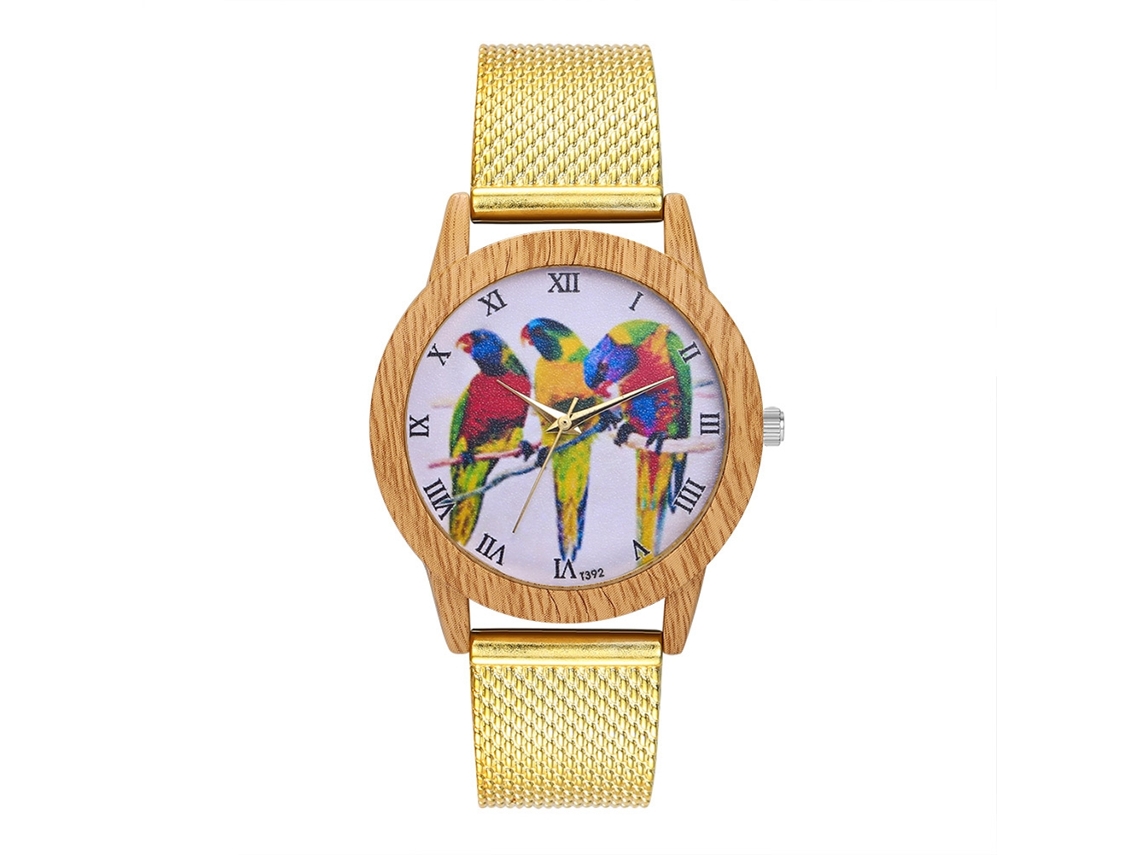 Reloj De Pulsera Unisex Zhoulianfa Con Correa De Malla Y Dial De Escala Romana (oro)