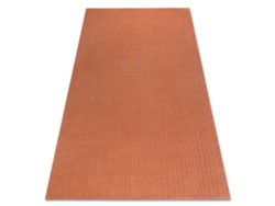 Alfombra De Lana Textura 488.05.la000 Osta - Pauta, Marco Geométrico Estructural Terracota