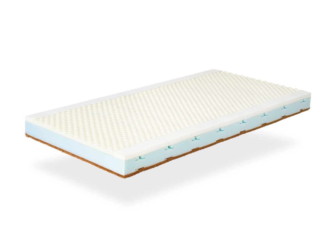 Colchón de cuna Xaluca Organic Candy de 60x120 cm, 11 cm de alto, extraíble, viscoelástico y transpirable.