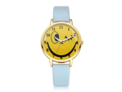 Reloj Pulsera Analógico De Cuarzo Con Correa De Pu Y Caja De Aleación Ivpai (azul)