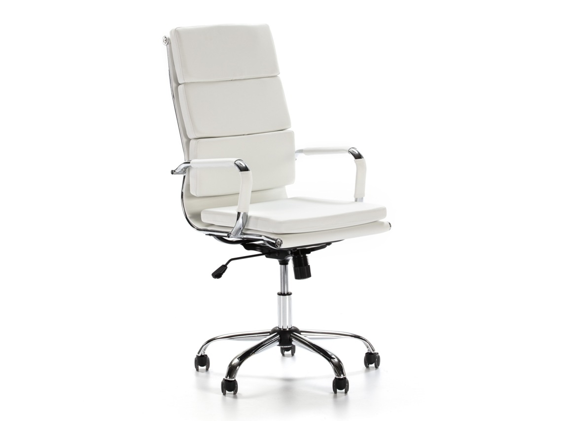 Sillón de Oficina Morgan reclinable Blanco Piel sintética Altura Ajustable VS VENTA-STOCK 54 x 71 x 110