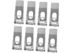 8 Clips Metálicos Plateados Para Focos Empotrables Con Resorte, Fácil Instalación Y Diseño Estético.
