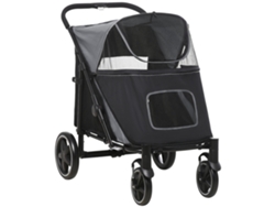 Cochecito Oxford Gris Con Ventana Y Asas, 30 Kg