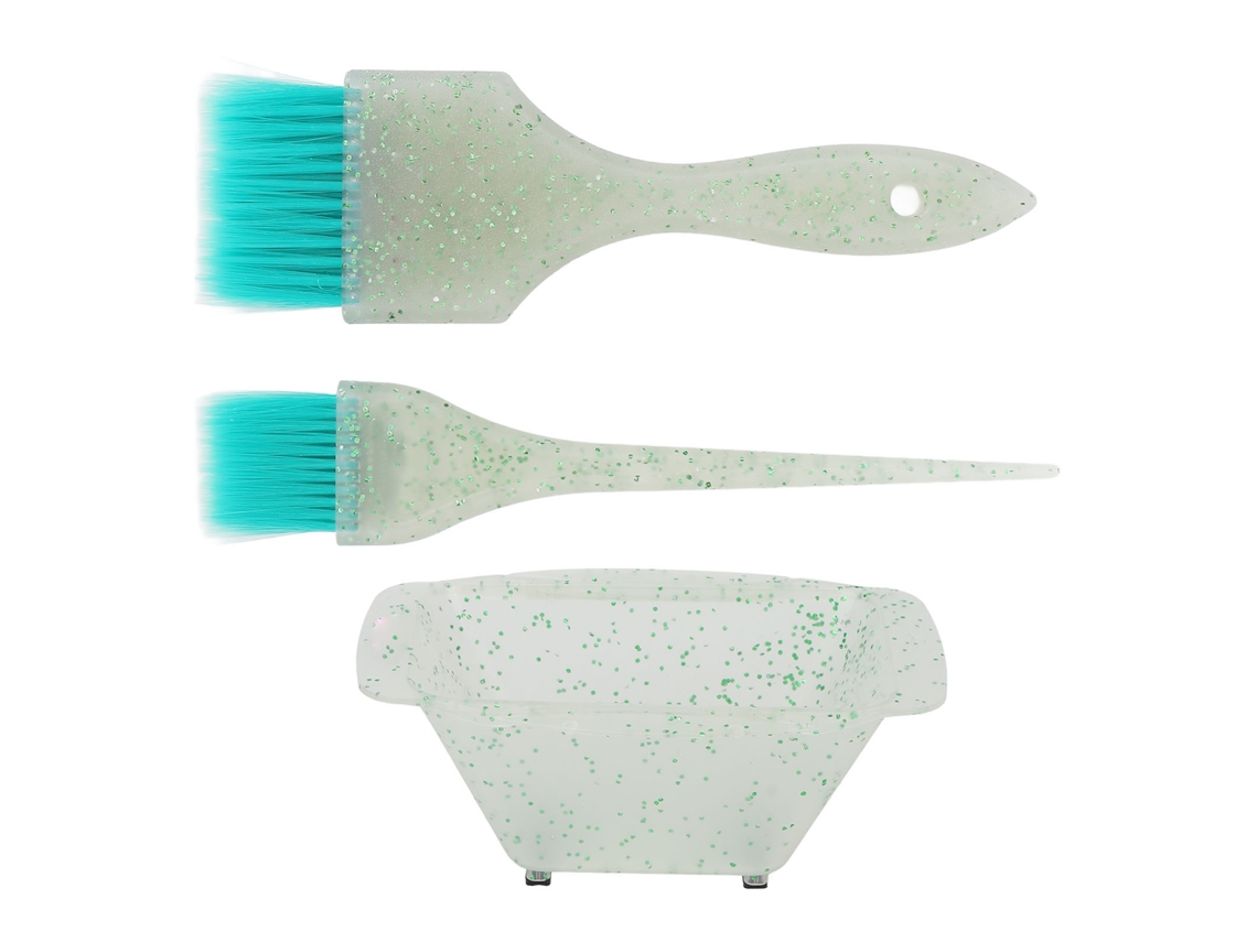 Kit De Tinte Para Cabello 3 Piezas Con Cepillo Y Taza De Mezcla, Cepillo De Cola Puntiaguda Y Base Antideslizante