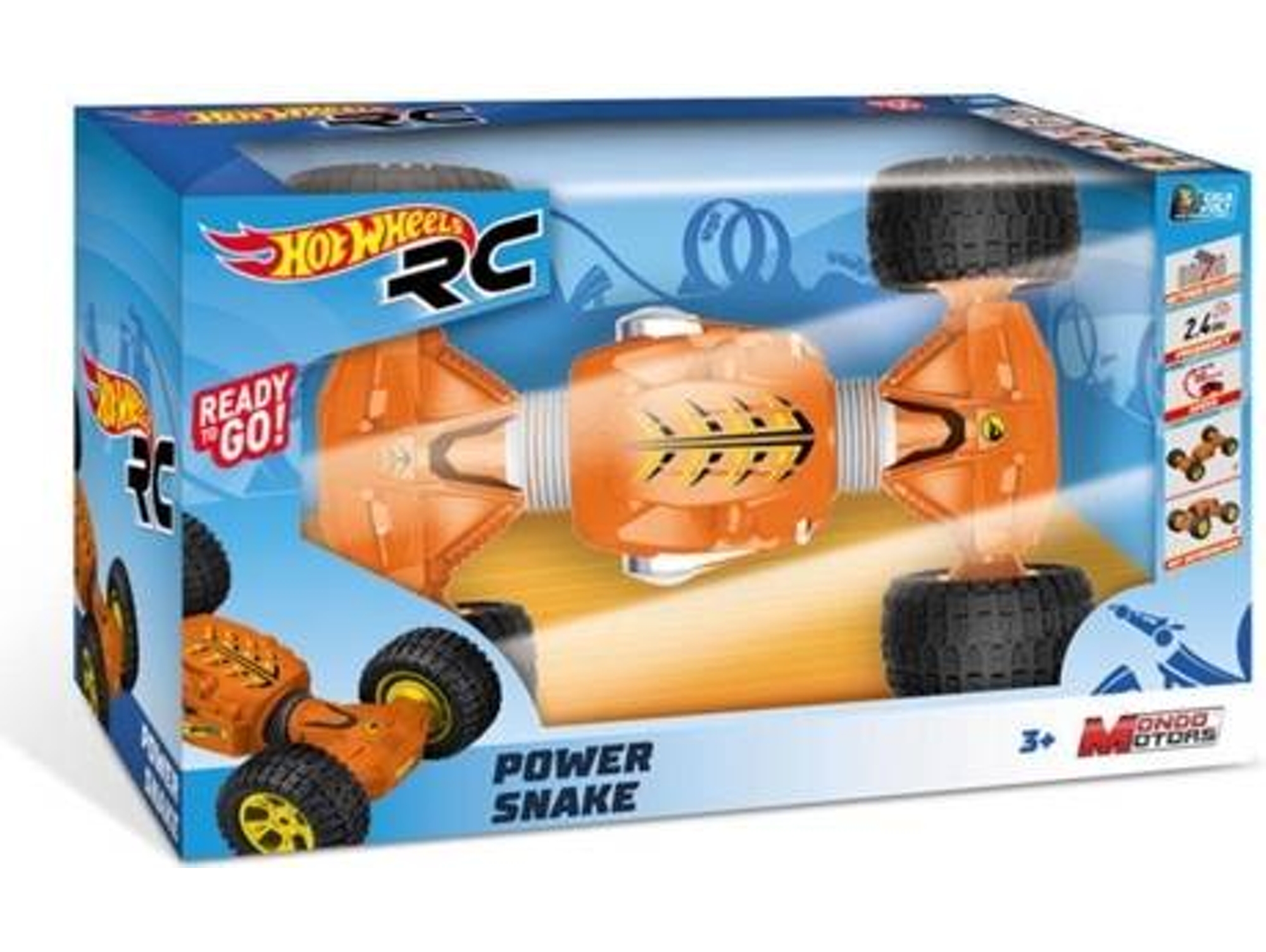 Coche Teledirigido HOT WHEELS Monster Action Sharkcruiser (Naranja)