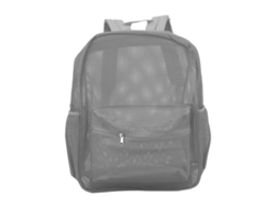 Mochila de malla transparente, ligera y lavable, de gran capacidad - Gris