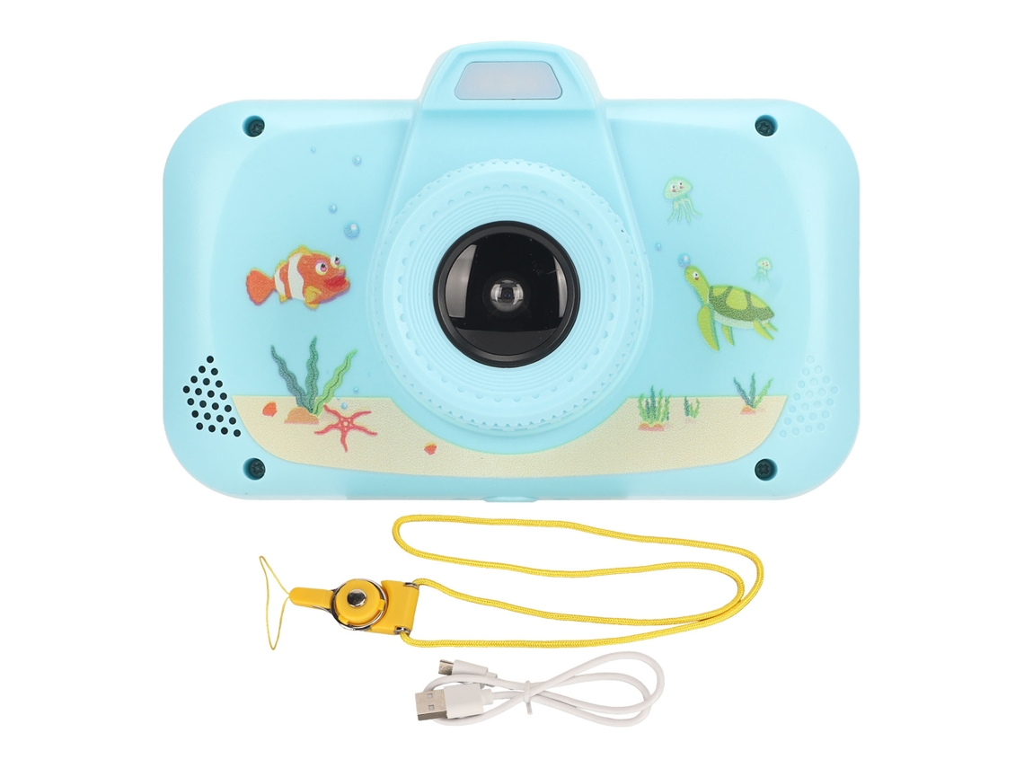 Câmera Digital Infantil Hd 3.5 Polegadas Selfie Brinquedo Para Menina 3-10 Anos Azul