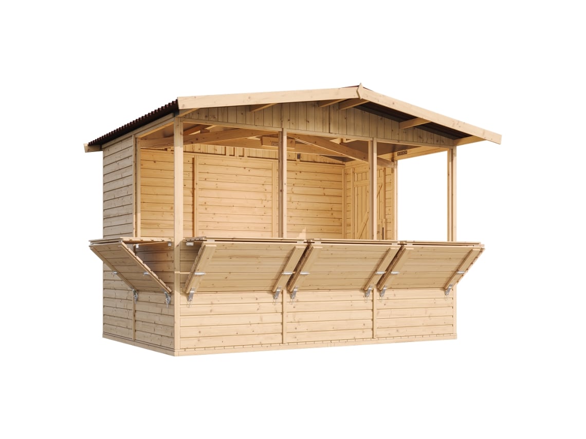Caseta de Jardín de Madera TIMBELA M150B (6 M² - 232 x 336 x 263 cm)