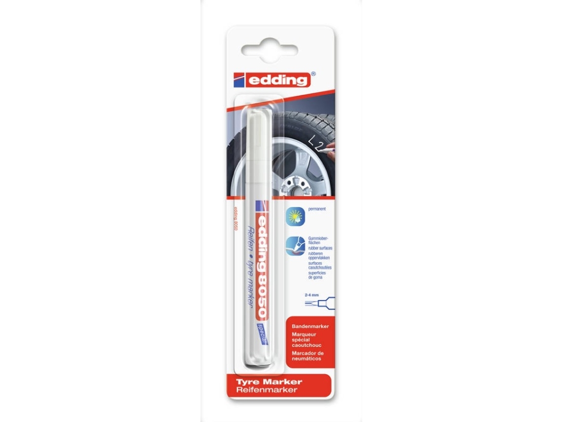 Marcador Permanente EDDING 8050 Blanco