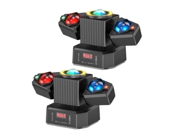 Efecto de iluminación escénica, efectos integrados, control flexible, color negro, enchufe europeo.