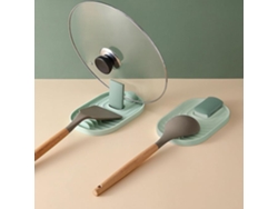 2 Soportes Para Tapas De Ollas, Soporte De Madera Para Cucharas - Organizador De Cajones De Cocina - Verde