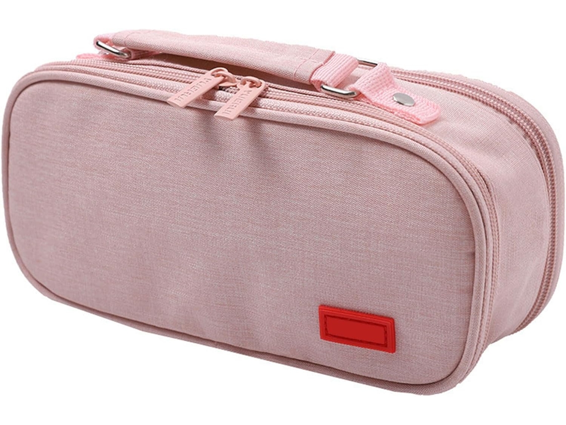 Estuche De Lona Con Asa, 5 Compartimentos, Bolsa De Almacenamiento Portátil Para Estudiantes.