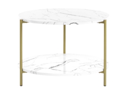 Mesa auxiliar BELIANI Reva de MDF Blanco 60x60x45