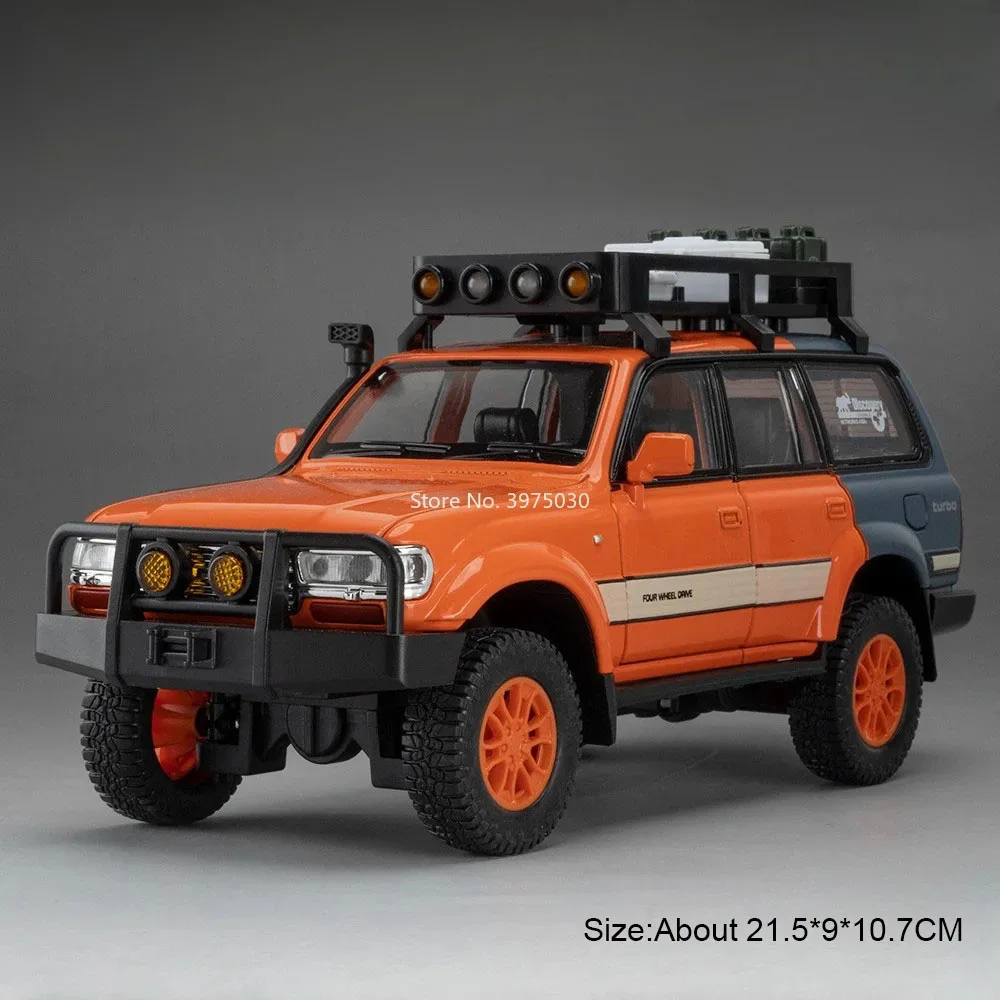 (naranja) Modelo De Coche De Juguete De Aleación A Escala 1:24, Puertas Que Se Pueden Abrir, Con Efectos De Sonido Y Luz.