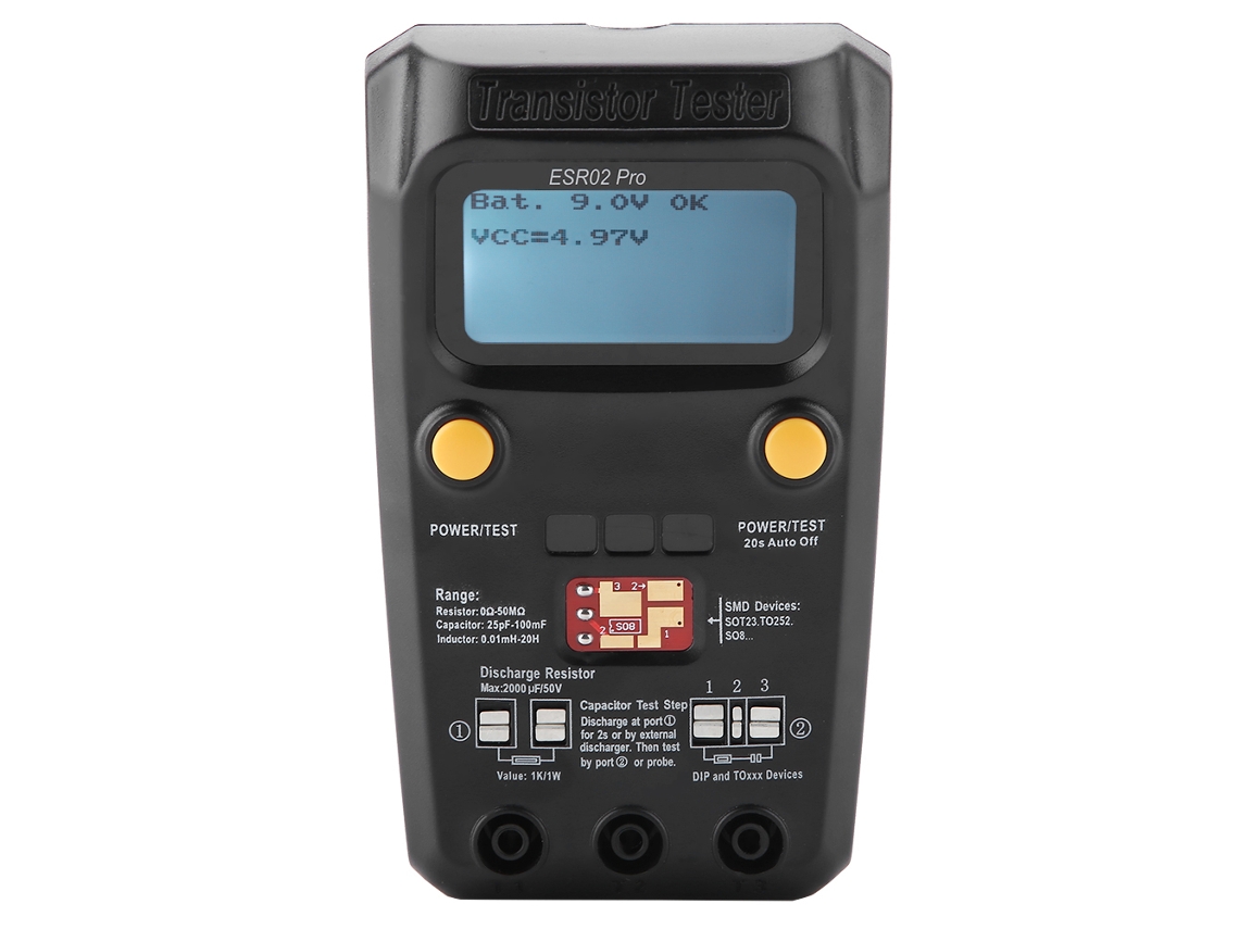 Probador Digital De Transistores Smd Bside Esr02 Pro, Medidor De Inductancia De Componentes