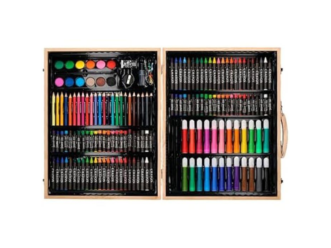 Estuche de madera para pintar Liderpapel, 168 piezas, 39,3 x 30 x 4,8 cm