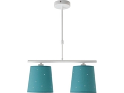 Lámpara de Techo FABRILAMP Consciencia (Azul - E14 - Máx. 40W - Metal - Tela)