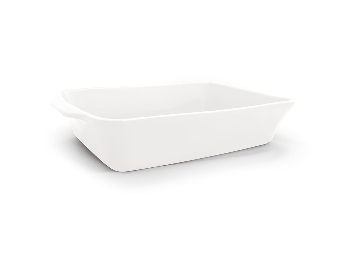 Fuente De Horno Jomafe Rectangular Domus Blanca 34 Cm