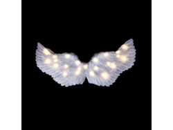Ala De Ángel Blanca Con Luces Led, Anillo De Ángel Iluminado, Disfraz De Ángel Para Fiestas De Adultos Y Niños.