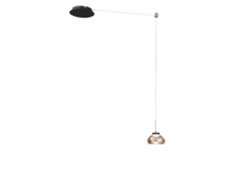 Lámpara colgante descentralizada regulable LED Arabella Amber Fabas Luce de 8 W