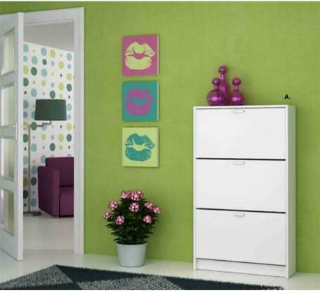 Zapatera MD BLOCK 3 Madera Blanco