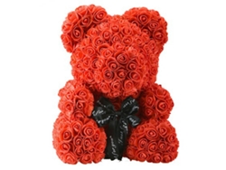 Oso De Flores De Rosas Preservadas, Decoración Para El Hogar, Regalo Para Cumpleaños, Bodas, San Valentín Y Navidad.