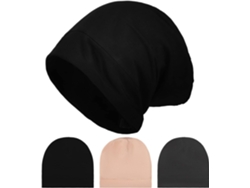 Juego de 3 gorros de dormir de satén suave
