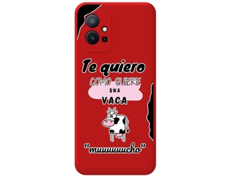 Carcasa para Vivo Y55 5G TUMUNDOSMARTPHONE Silicona Líquida Dibujos Rojo