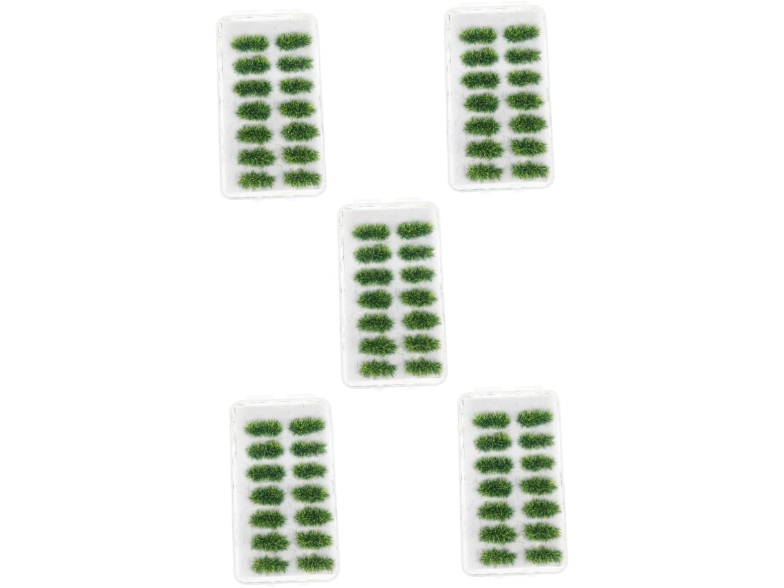 5 Cajas De Mechones De Césped Artificial Para La Creación De Maquetas, Decoración De Paisajes En Miniatura Y Vegetación.