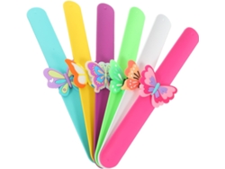 Juego de 6 pulseras de silicona para niños y niñas, ideales para fiestas y cumpleaños.