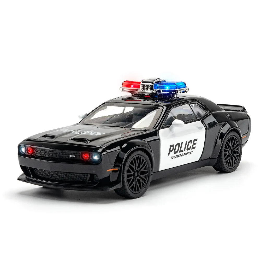 Modelo De Coche De Juguete A Escala 1/32 (negro) - Aleación Fundida A Presión - Efectos De Luz Y Sonido Simulados