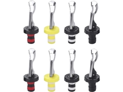 2026-Tapones Para Botellas De Vino 8 Piezas Con Palanca Silicona Reutilizables Inoxidable Universal Para Cerveza Y Licores