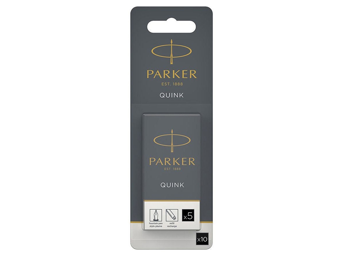 Recambios de Tinta para Bolígrafos PARKER Negro (10 Un)