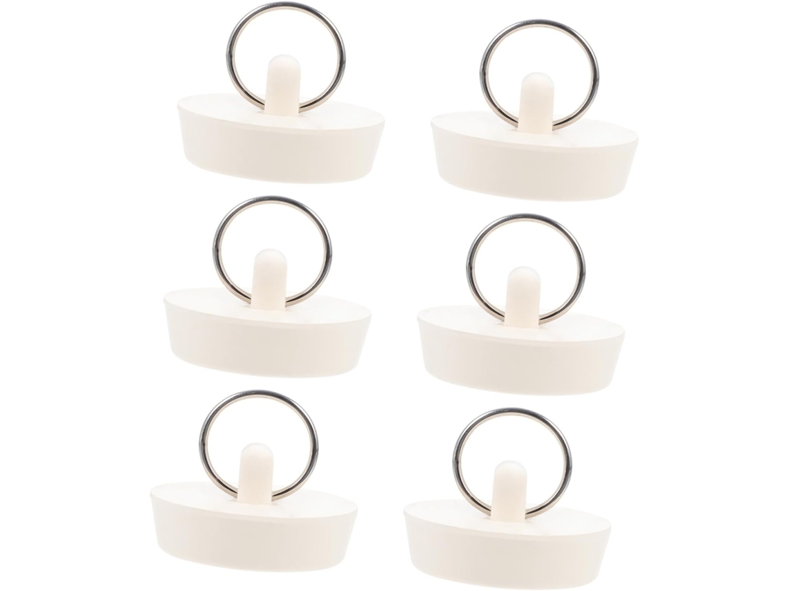 Juego de 6 tapones de goma impermeables para fregadero, antiobstrucción y antiescombros, Slowmoose