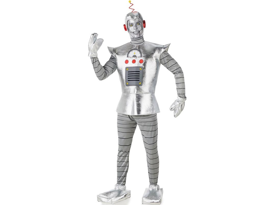 Disfraz de Robot Antiguo plateado para hombre