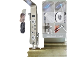 Panel de ducha LED con control de agua fría y caliente, diseño moderno, níquel cepillado 8006 OEM