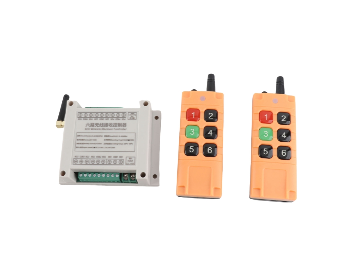 Kit De Control Remoto Inalámbrico De 6 Canales, Transmisor Y Receptor Dc12v, 433mhz, Interruptor Led Y Relé.