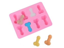 Molde de silicona reutilizable con forma de pene de 8 cavidades, ideal para hacer chocolate, pasteles, helados y bombas de chocolate caliente. Herramienta para hacer gelatina.