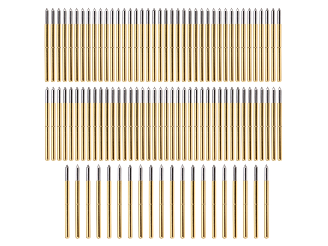 100 Unidades De Sondas De Prueba P125-b De 2,0 Mm, Sondas De Resorte, Pines Pogo De Latón