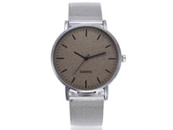 Reloj De Pulsera Unisex Ultrafino Vansvar Con Correa De Malla De Aleación Marrón Oscuro.
