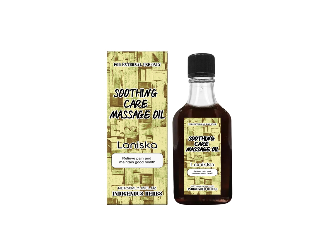 Aceite de masaje que alivia el dolor y cuida la piel.