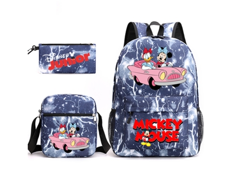 KOHREE Conjunto de tres piezas de mochila escolar para estudiantes de Mickey Mouse