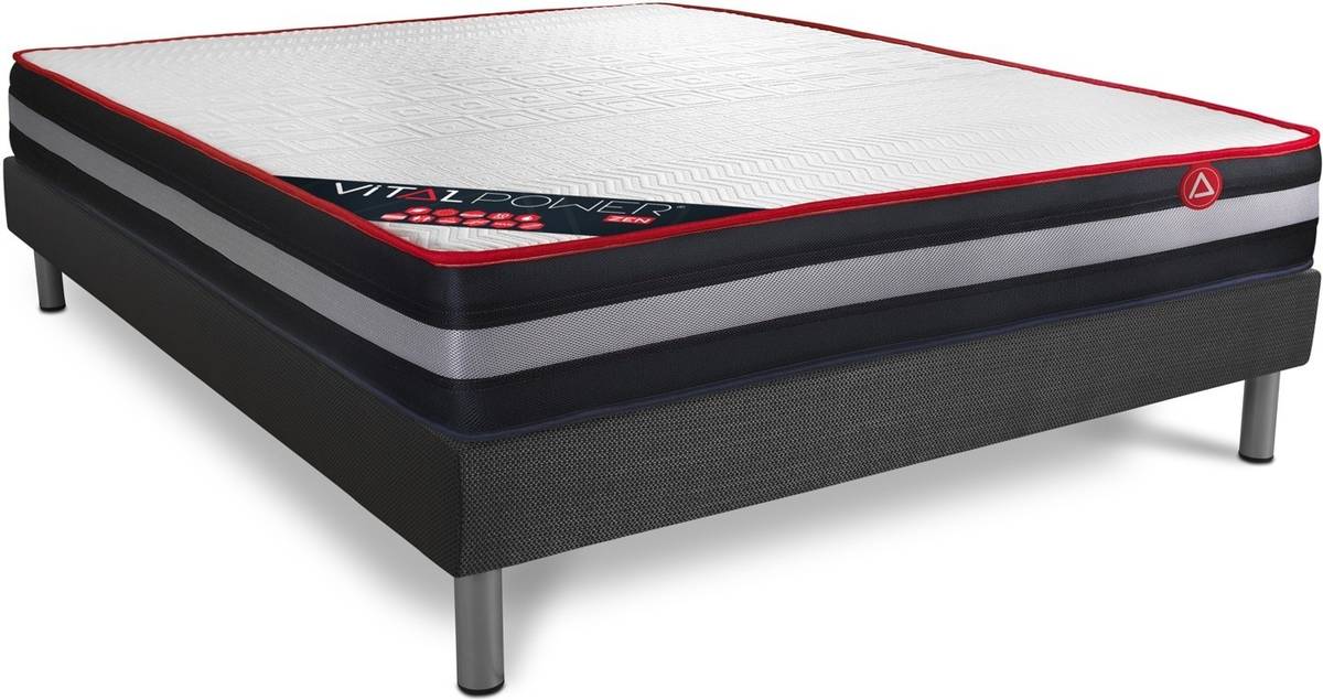 Conjunto de Somier + Colchón VITALIT Vitalpower Zen (150x200 cm - Espuma Viscoelástica)